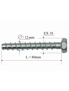 Raumer Multi Monti Screw hexagon 18mm - 12mm