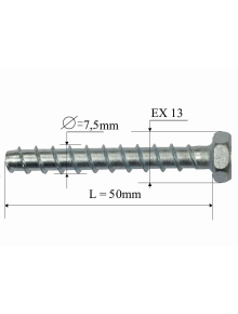 Raumer Multi Monti Screw hexagon 13mm - 7.5mm