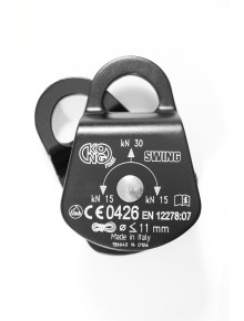 Τροχαλία μονή Kong Swing Alu Black 2
