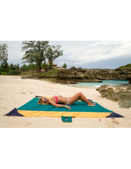 Ticket to the moon Beach Blanket Turquoise - Orange (1435)
