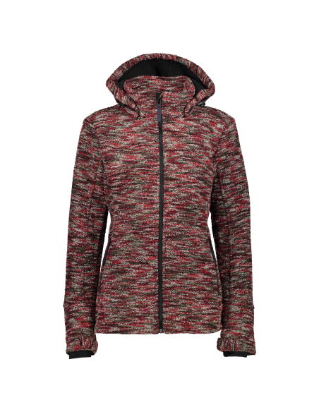 Γυναικείο Woven Knitted Zip Hood CMP Magenta-Wine