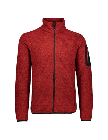 Ανδρικό knit-tech fleece Jacket CMP lime Ferrari - Nero