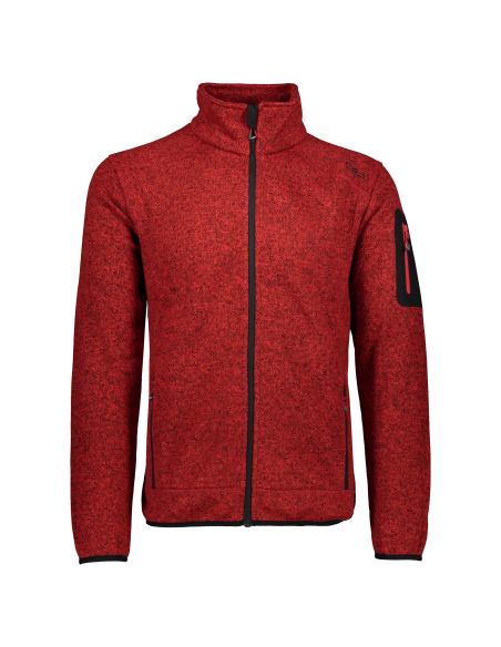 Ανδρικό knit-tech fleece Jacket CMP lime Ferrari - Nero