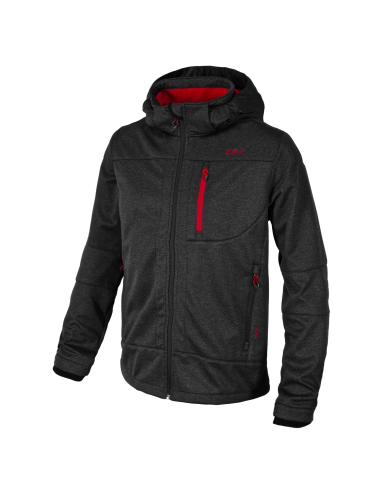Ανδρικό SoftShell Jacket CMP Zip Hood Nero mel