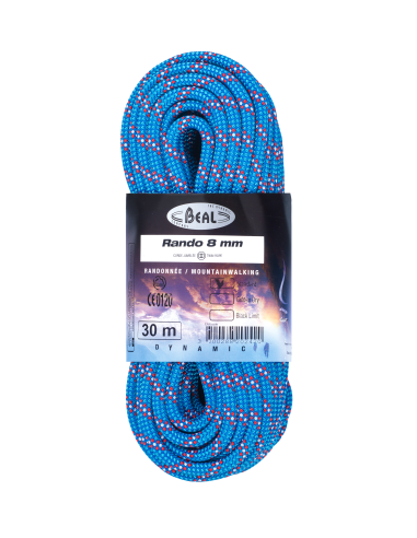 Σχοινί Αναρρίχησης Beal Rando Standard 8mm - 20m - Blue