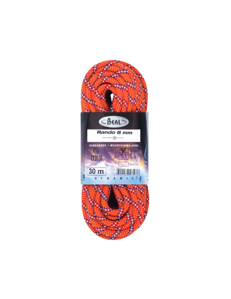 Σχοινί Αναρρίχησης Beal Rando Standard 8mm - 20m - Orange