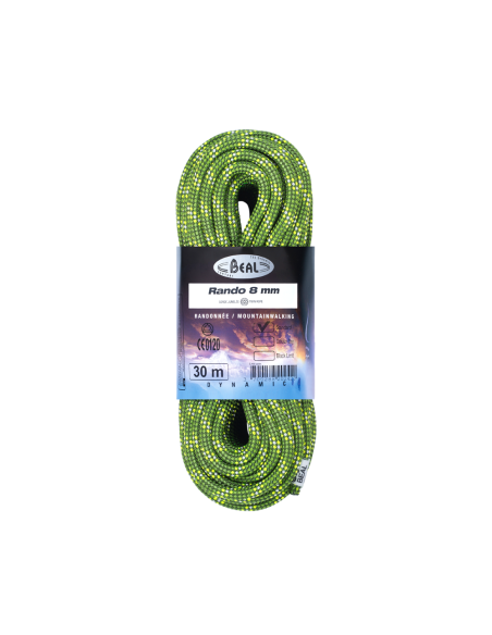 Σχοινί Αναρρίχησης Beal Rando Standard 8mm - 48m - Green