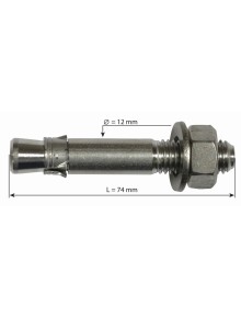Βύσμα Raumer "Hang Fix" inox M12C 12X74mm Marina 2