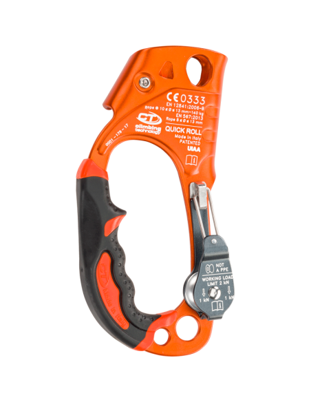 Φρένο χειρός με τροχαλία Climbing Technology Quick Roll Right - Orange