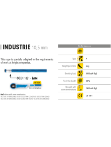 Σχοινί στατικό Beal Industrie 10,5mm - 50 m Κόκκινο 2