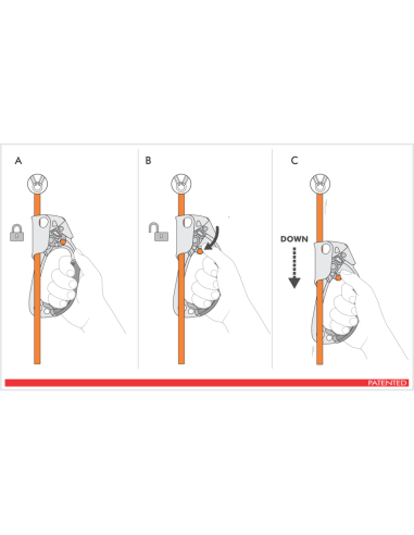 Φρένο χειρός Climbing Technology Quick UP + Left Grey