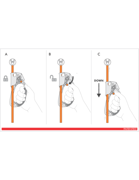 Φρένο χειρός Climbing Technology Quick UP + Left Grey