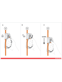 Φρένο χειρός Climbing Technology Quick UP + Right Orange 2