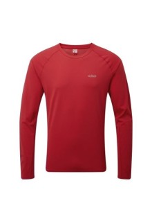 Ανδρικό T-Shirt Rab Force LS Tee Cayenne