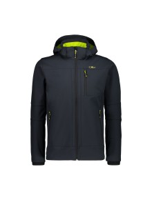 Ανδρικό SoftShell Jacket CMP Zip Hood Antracite-Cedro