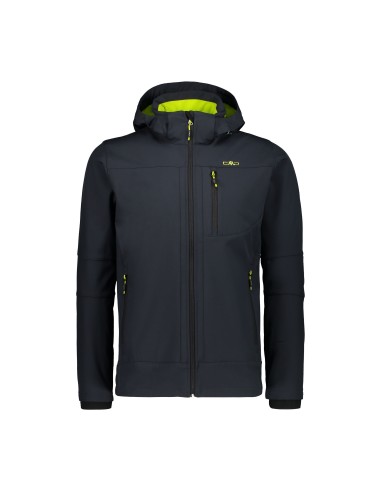 Ανδρικό SoftShell Jacket CMP Zip Hood Antracite-Cedro