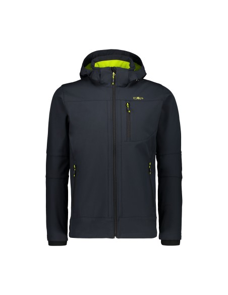 Ανδρικό SoftShell Jacket CMP Zip Hood Antracite-Cedro