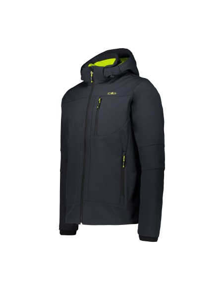 Ανδρικό SoftShell Jacket CMP Zip Hood Antracite-Cedro