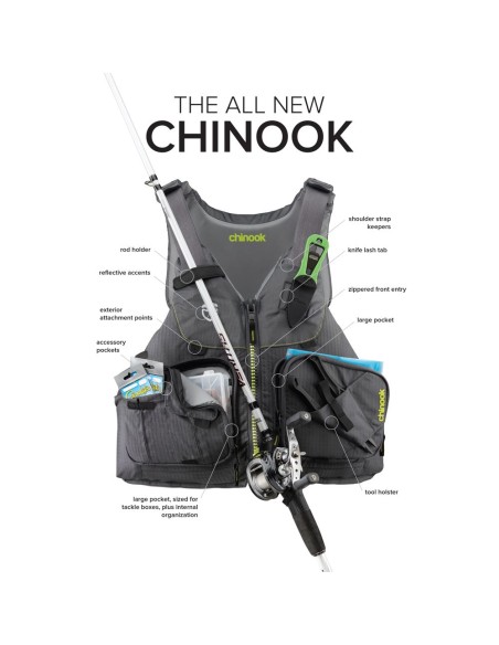 NRS Chinook Fishing PFD - CE/ISO Red