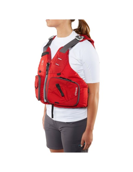 NRS Chinook Fishing PFD - CE/ISO Red