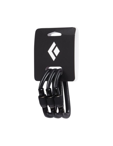 Καραμπίνερ σε πακέτο Black Diamond Hotforge Screwgate 3 Pack Black
