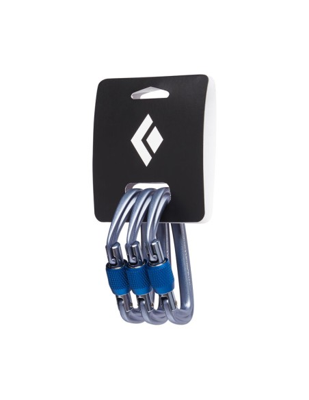 Καραμπίνερ σε πακέτο Black Diamond Hotforge Screwgate 3 Pack Grey