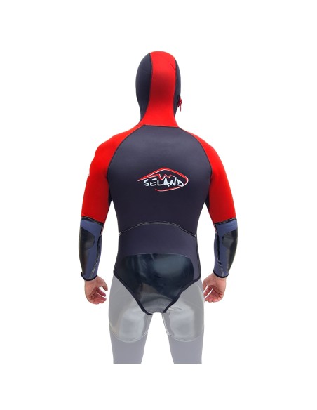 Neopren Seland Aneto Jacket Black - Blue - Red