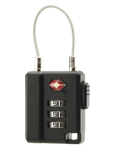 BasicNature TSA combination lock with cable black