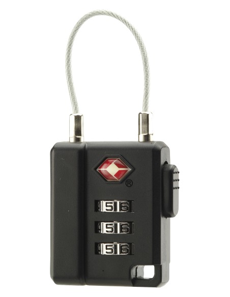 BasicNature TSA combination lock with cable black