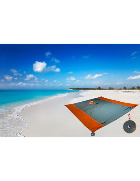 Ticket to the moon Beach Blanket Dark Grey - Orange (0335)