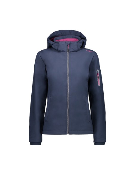 Γυναικείο Softshell Jacket CMP With Detachable Hood Black Blue - Berry