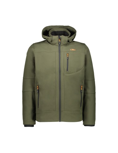 Ανδρικό SoftShell Jacket CMP Zip Hood Oil Green - Nero