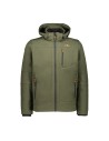 Ανδρικό SoftShell Jacket CMP Zip Hood Oil Green - Nero