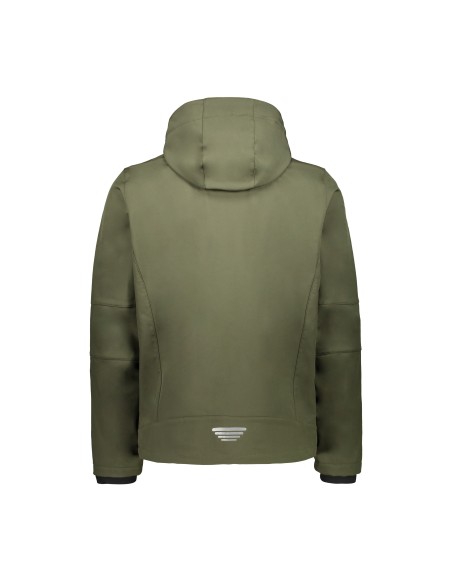Ανδρικό SoftShell Jacket CMP Zip Hood Oil Green - Nero