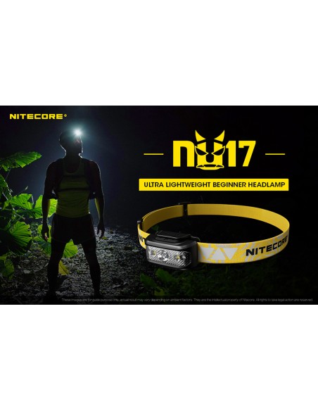 Φακός Κεφαλής LED Nitecore NU17 Black