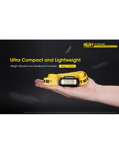 Φακός Κεφαλής LED Nitecore NU17 Black