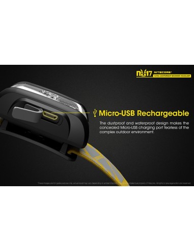 Φακός Κεφαλής LED Nitecore NU17 Black