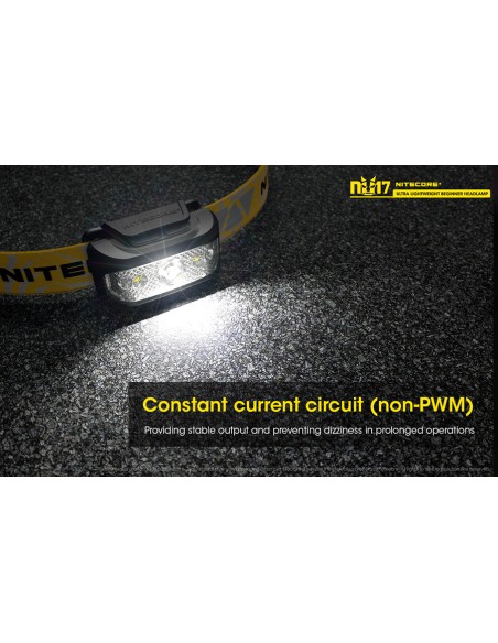 Φακός Κεφαλής LED Nitecore NU17 Black
