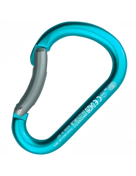 Καραμπίνερς Kong Paddle Bar Bent Gate Cyan-Grey