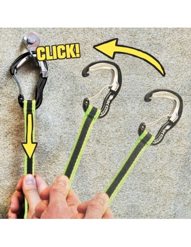 Carabiner Kong Panic XL 45cm Black - Yellow