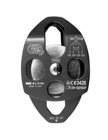 Τροχαλία διπλή Kong Twin Tactical Black