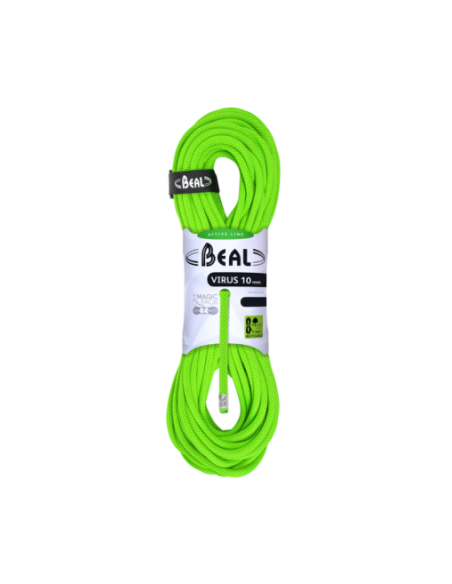 Σχοινί Αναρρίχησης Beal Virus Standard 10 mm - 50 m Solid Green