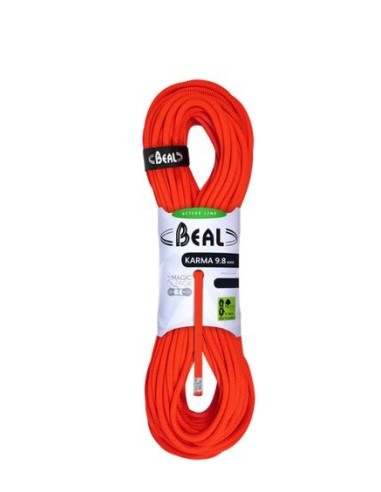 Σχοινί Αναρρίχησης Beal Karma 9,8 mm - 70 m - Solid Orange