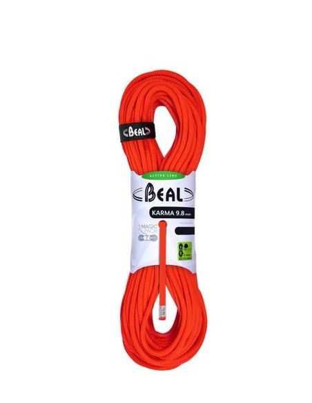 Σχοινί Αναρρίχησης Beal Karma 9,8 mm - 70 m - Solid Orange