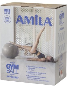 Μπάλα Γυμναστικής Amila Gymball 75cm Μαύρη 2