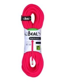 Σχοινί Αναρρίχησης Beal Zenith 9,5 mm - 70m - Solid Pink