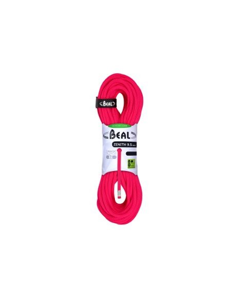 Σχοινί Αναρρίχησης Beal Zenith 9,5 mm - 70m - Solid Pink