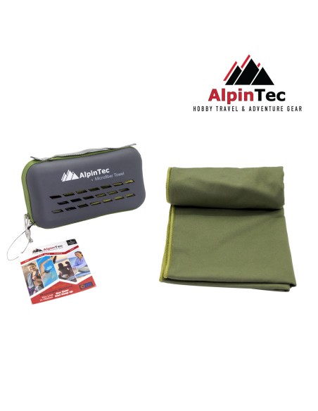 Πετσέτα AlpinTech Microfiber DryFast L 60x120 Dark Green