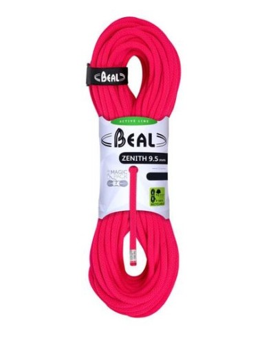 Σχοινί Αναρρίχησης Beal Zenith 9,5 mm - 80m - Solid Pink