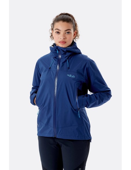 Γυναικείο Αδιάβροχο Rab Downpour Plus 2.0 Jacket Wmns Nightfall Blue